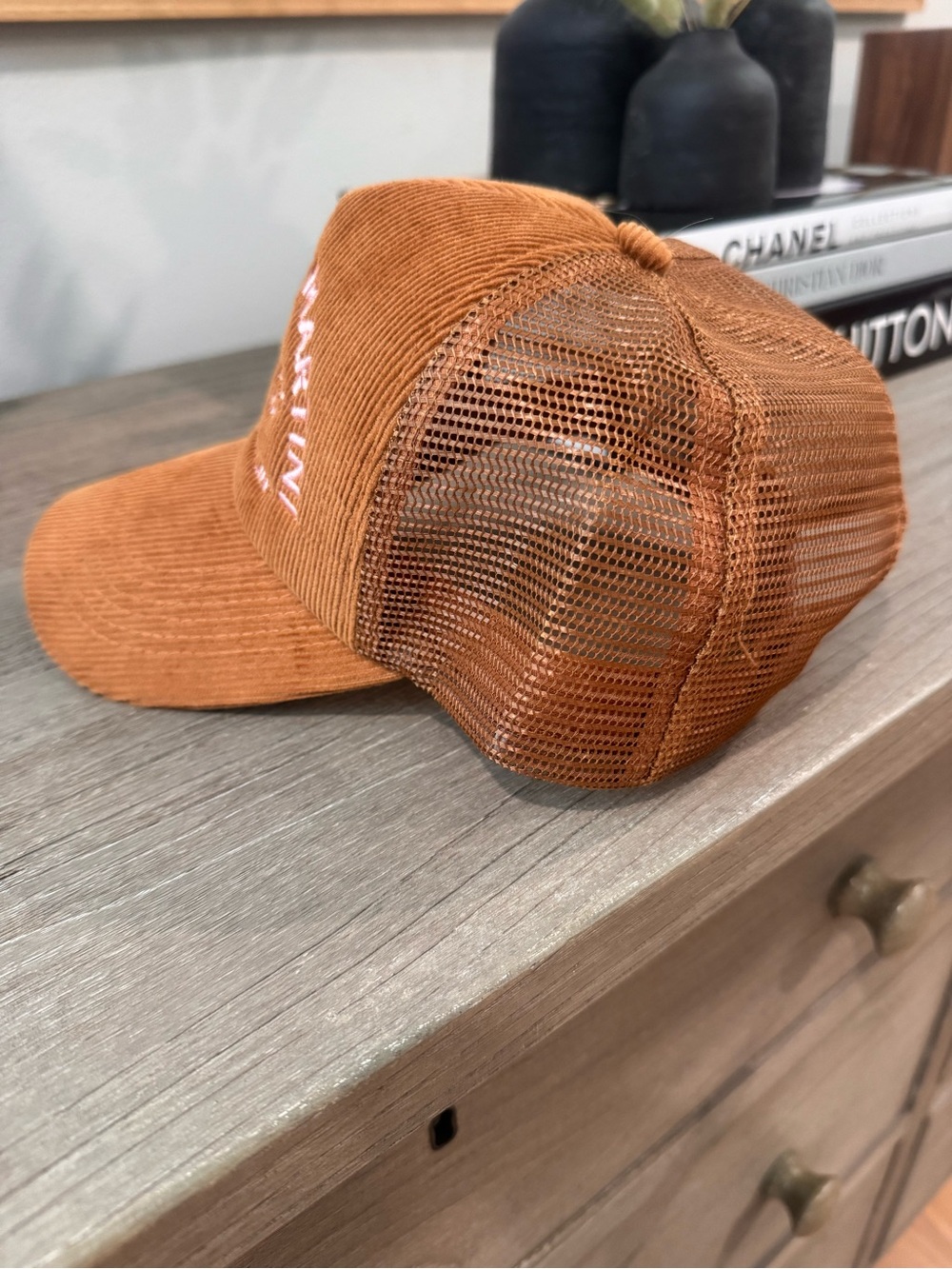 Work West Espresso Martini Corduroy Trucker Hat-Never Worn - Picture 3 of 3